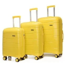 3 Pcs 20/24/28 Inch Travel Suitcase On Wheels Rolling Luggage Case