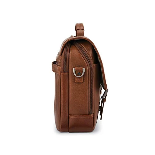 Samsonite Classic Leather Flapover, Cognac, One Size 5 Samsonite Classic Leather Flapover, Cognac, One Size - Image 5