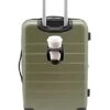 Wrangler Smart Luggage Set With Cup Holder And USB Port, Olive Green, 20-Inch Carry-On