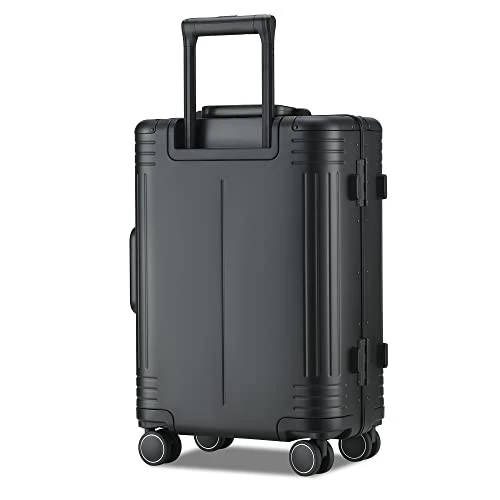 VERAGE Birmingham Aluminum Carry On Suitcase, Hardside International Spinner Luggage,Black, IATA Carry-On 20-Inch 6 VERAGE Birmingham Aluminum Carry On Suitcase, Hardside International Spinner Luggage,Black, IATA Carry-On 20-Inch - Image 6