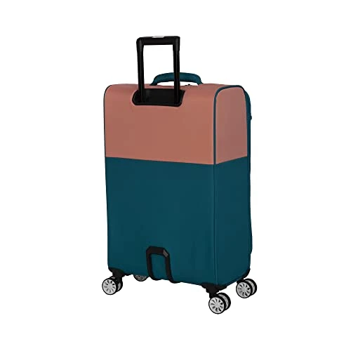 It Luggage Duo-Tone 3 Piece Softside 4 Wheel Spinner Set, Peach/Sea Teal, 3 Pc 4 It Luggage Duo-Tone 3 Piece Softside 4 Wheel Spinner Set, Peach/Sea Teal, 3 Pc - Image 4