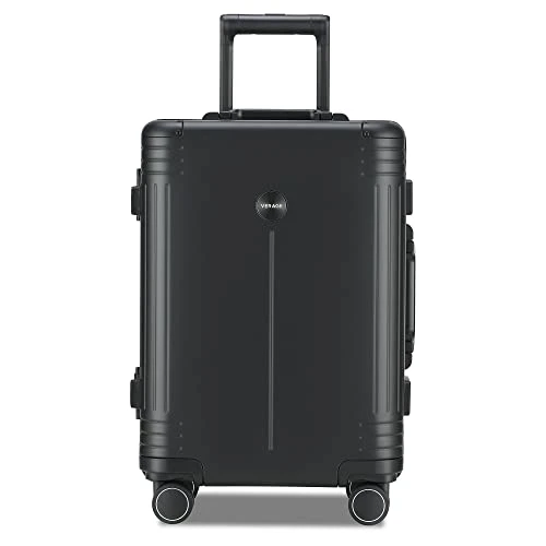 VERAGE Birmingham Aluminum Carry On Suitcase, Hardside International Spinner Luggage,Black, IATA Carry-On 20-Inch 7 VERAGE Birmingham Aluminum Carry On Suitcase, Hardside International Spinner Luggage,Black, IATA Carry-On 20-Inch - Image 7