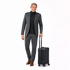 Briggs & Riley Torq Hardside Carry On Luggage With Spinner Wheels 22 Inch. USB Charging Port, TSA-Friendly Locks, Easy Access Hinged Front Pocket, Black -Samsonite || American Tourister || Travelpro Sales 31evoLMRYXL