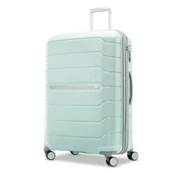Samsonite Freeform Hardside Expandable With Double Spinner Wheels, Mint Green, Checked-Large 28-Inch