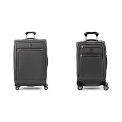 Travelpro Platinum Elite-Softside Expandable Spinner Wheel Luggage, Vintage Grey, 2-Piece Set (21/29)