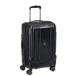 DELSEY Paris Eclipse DLX Expandable Luggage With Spinner Wheels, Black, Carry-on 21 Inch