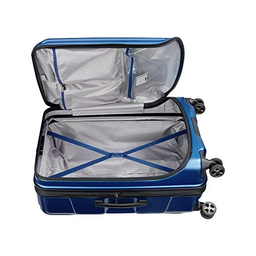 DELSEY Paris 40207982002 Cruise Lite Hardside 2.0 Expandable Luggage, Spinner Wheels, Blue, Checked-Medium 25 Inch 2 DELSEY Paris 40207982002 Cruise Lite Hardside 2.0 Expandable Luggage, Spinner Wheels, Blue, Checked-Medium 25 Inch - Image 2