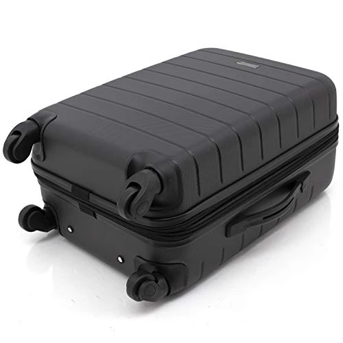 Wrangler Smart Luggage Set With Cup Holder And USB Port, Black, 20-Inch Carry-On 4 Wrangler Smart Luggage Set With Cup Holder And USB Port, Black, 20-Inch Carry-On - Image 4