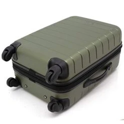 Wrangler Smart Luggage Set With Cup Holder And USB Port, Olive Green, 20-Inch Carry-On -Samsonite || American Tourister || Travelpro Sales 413SlGr2zqL