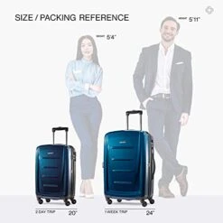 Samsonite Winfield 2 Hardside Luggage With Spinner Wheels, Deep Blue, 2-Piece Set (20/24) -Samsonite || American Tourister || Travelpro Sales 415A3RhHDYL