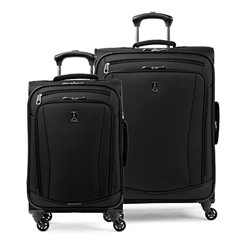 Travelpro Runway 2 Piece Luggage Set, Carry-on & Convertible Medium To Large 28-Inch Check-in Expandable Luggage, 4 Spinner Wheels, Softside Suitcase, Men And Women, Black -Samsonite || American Tourister || Travelpro Sales 415LuYydgqL