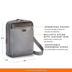 Briggs & Riley @ Work-Expandable Crossbody, Grey, One Size 15 Briggs & Riley @ Work-Expandable Crossbody, Grey, One Size -Samsonite || American Tourister || Travelpro Sales 415X KujBGL