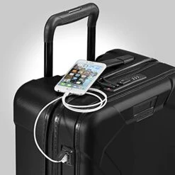 Briggs & Riley Torq Hardside Carry On Luggage With Spinner Wheels 22 Inch. USB Charging Port, TSA-Friendly Locks, Easy Access Hinged Front Pocket, Black -Samsonite || American Tourister || Travelpro Sales 415lGrU zeL