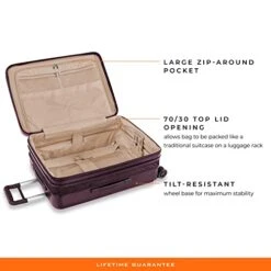 Briggs & Riley Sympatico Hardside Medium Spinner Luggage, Plum, 27-Inch Checked 35 Briggs & Riley Sympatico Hardside Medium Spinner Luggage, Plum, 27-Inch Checked -Samsonite || American Tourister || Travelpro Sales 418vPCVkb5L