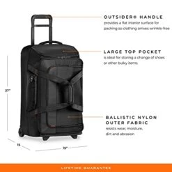 Briggs & Riley Wheeled Duffle, Black, Checked-Medium 27-Inch 35 Briggs & Riley Wheeled Duffle, Black, Checked-Medium 27-Inch -Samsonite || American Tourister || Travelpro Sales 418y ToXjkL