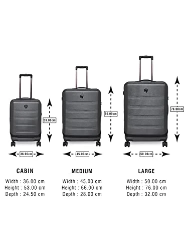 HEYS EZ Access 2.0 Range Charcoal Color Hard Large Luggage, Silver, Luggage 2 HEYS EZ Access 2.0 Range Charcoal Color Hard Large Luggage, Silver, Luggage - Image 2