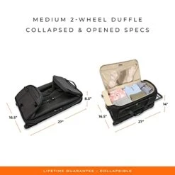 Briggs & Riley Medium 2-Wheel Duffle, Black -Samsonite || American Tourister || Travelpro Sales 419MrmIeHcL