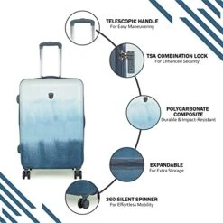 HEYS TIE-DYE Blue Rang Blue Color Case Large Size, Blue, 26", Luggage -Samsonite || American Tourister || Travelpro Sales 41HOxZJGE3L
