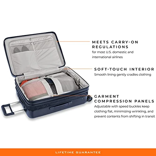 Briggs & Riley Sympatico Hardside Medium Spinner Luggage, Matte Navy, 27-Inch Checked 16 Briggs & Riley Sympatico Hardside Medium Spinner Luggage, Matte Navy, 27-Inch Checked - Image 16