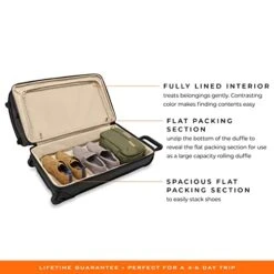 Briggs & Riley Medium 2-Wheel Duffle, Black -Samsonite || American Tourister || Travelpro Sales 41MzWN8WwcL