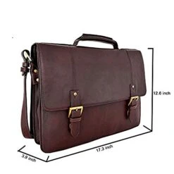 HIDESIGN Charles Large Double Gusset Leather 17" Laptop Compatible Briefcase Messenger Bag I Shoulder Bag For Men & Women - Size (L X W X H - 17.3 X 3.9 X 12.6 Inches) 7 HIDESIGN Charles Large Double Gusset Leather 17" Laptop Compatible Briefcase Messenger Bag I Shoulder Bag For Men & Women - Size (L X W X H - 17.3 X 3.9 X 12.6 Inches) -Samsonite || American Tourister || Travelpro Sales 41Y1ayaOxjL