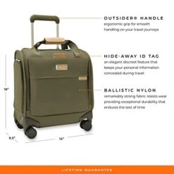 Briggs & Riley Cabin Spinner, Olive -Samsonite || American Tourister || Travelpro Sales 41aEuR332kL