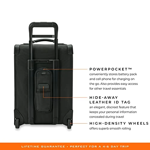 Briggs & Riley Global 2-Wheel Carry-On Duffle, Black 10 Briggs & Riley Global 2-Wheel Carry-On Duffle, Black - Image 10