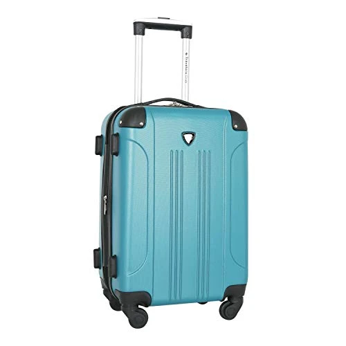 Travelers Club Chicago Hardside Expandable Spinner Luggage, Teal, 20" Carry-On 5 Travelers Club Chicago Hardside Expandable Spinner Luggage, Teal, 20" Carry-On - Image 5