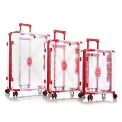 Heys America X-Ray Spinner Luggage (Red, 3pc Set)