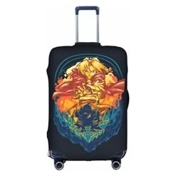 Fullmetal Alchemist Anime Travel Luggage Protector Cover Washable Suitcase Covers With Concealed Zipper Elastic Protector Case M 22-24 In