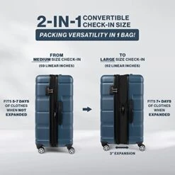 Travelpro Runway 2 Piece Luggage Set, Carry-on & Convertible Medium To Large Check-in Hardside Expandable Luggage, 8 Spinner Wheels, TSA Lock, Hardshell  Suitcase, Black -Samsonite || American Tourister || Travelpro Sales 41htfWGqtQL