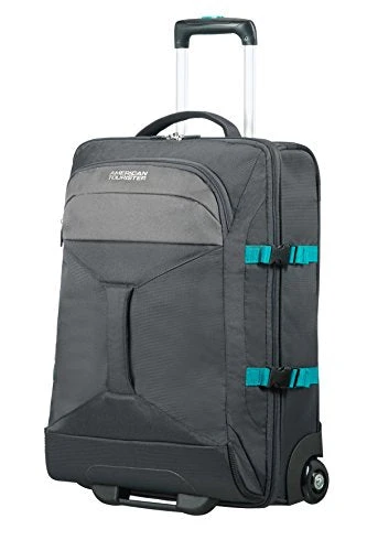 AMERICAN TOURISTER Road Quest - 2 Compartments Wheeled Duffle 55/20 Travel Duffle, 55 Cm, 40 Liters, Grey (Grey/turquoise) 1 AMERICAN TOURISTER Road Quest - 2 Compartments Wheeled Duffle 55/20 Travel Duffle, 55 Cm, 40 Liters, Grey (Grey/turquoise)