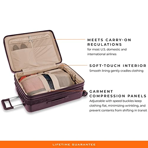 Briggs & Riley Sympatico Hardside Medium Spinner Luggage, Plum, 27-Inch Checked 16 Briggs & Riley Sympatico Hardside Medium Spinner Luggage, Plum, 27-Inch Checked - Image 16