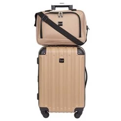 Travelers Club Midtown Hardside 4-Piece Luggage Travel Set, Tan -Samsonite || American Tourister || Travelpro Sales 41lF4lY geL