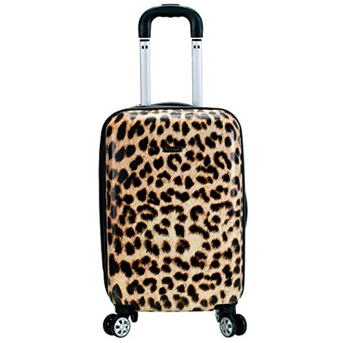Rockland Safari Hardside Spinner Wheel Luggage, Leopard, Carry-On 20-Inch 1 Rockland Safari Hardside Spinner Wheel Luggage, Leopard, Carry-On 20-Inch