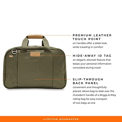 Briggs & Riley Executive Travel Duffle Bag, Olive 12 Briggs & Riley Executive Travel Duffle Bag, Olive - Image 12