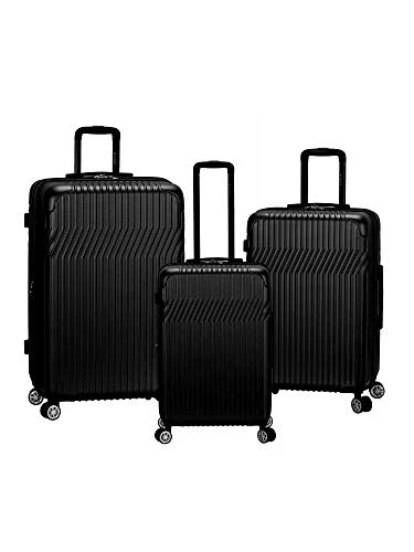 Rockland Pista Hardside Spinner Wheel Luggage Set, Black, 3-Piece (20/24/28) 1 Rockland Pista Hardside Spinner Wheel Luggage Set, Black, 3-Piece (20/24/28)