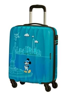 American Tourister Unisex_Adult Hand Luggage, Turquoise (Take Me Away Mickey Nyc), S (55 Cm - 36 L)