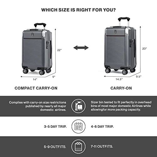 Travelpro Platinum Elite Hardside Expandable Spinner Wheel Luggage TSA Lock Hard Shell Polycarbonate Suitcase, Shadow Black, Carry-on 21-Inch 3 Travelpro Platinum Elite Hardside Expandable Spinner Wheel Luggage TSA Lock Hard Shell Polycarbonate Suitcase, Shadow Black, Carry-on 21-Inch - Image 3