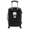 Wrangler Smart Luggage Set With Cup Holder And USB Port, Black, 20-Inch Carry-On