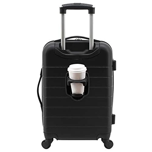 Wrangler Smart Luggage Set With Cup Holder And USB Port, Black, 20-Inch Carry-On 1 Wrangler Smart Luggage Set With Cup Holder And USB Port, Black, 20-Inch Carry-On