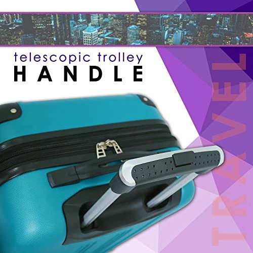Travelers Club Chicago Hardside Expandable Spinner Luggage, Teal, 20" Carry-On 3 Travelers Club Chicago Hardside Expandable Spinner Luggage, Teal, 20" Carry-On - Image 3