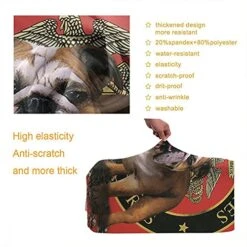 WONDERTIFY Bulldog Travel Suitcase Protector United States Semper Fidelis Elastic Washable Luggage Cover With Concealed Zipper Red Fits 29-32 Inch -Samsonite || American Tourister || Travelpro Sales 5177gAzXPBL