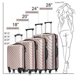 Luggage Sets, Semper 4 Piece Luggage Set Suitcases With Spinner Wheels Hardshell Lightweight Luggage 18" 20" 24" 28" 10 Luggage Sets, Semper 4 Piece Luggage Set Suitcases With Spinner Wheels Hardshell Lightweight Luggage 18" 20" 24" 28" -Samsonite || American Tourister || Travelpro Sales 51C 7FO1vIL 18547fa9 c311 44d6 9be8 a67f4a682b93