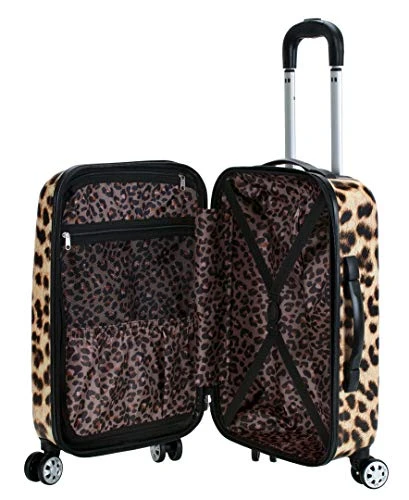 Rockland Safari Hardside Spinner Wheel Luggage, Leopard, Carry-On 20-Inch 5 Rockland Safari Hardside Spinner Wheel Luggage, Leopard, Carry-On 20-Inch - Image 5