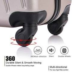 Luggage Sets, Semper 4 Piece Luggage Set Suitcases With Spinner Wheels Hardshell Lightweight Luggage 18" 20" 24" 28" 9 Luggage Sets, Semper 4 Piece Luggage Set Suitcases With Spinner Wheels Hardshell Lightweight Luggage 18" 20" 24" 28" -Samsonite || American Tourister || Travelpro Sales 51E3znGA7SL