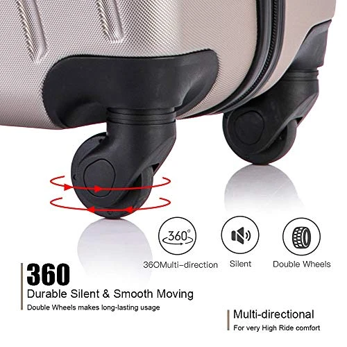 Luggage Sets, Semper 4 Piece Luggage Set Suitcases With Spinner Wheels Hardshell Lightweight Luggage 18" 20" 24" 28" 3 Luggage Sets, Semper 4 Piece Luggage Set Suitcases With Spinner Wheels Hardshell Lightweight Luggage 18" 20" 24" 28" - Image 3