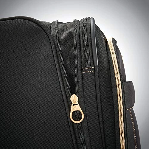 American Tourister Belle Voyage Softside Luggage With Spinner Wheels, Black, Checked-Medium 25-Inch 4 American Tourister Belle Voyage Softside Luggage With Spinner Wheels, Black, Checked-Medium 25-Inch - Image 4