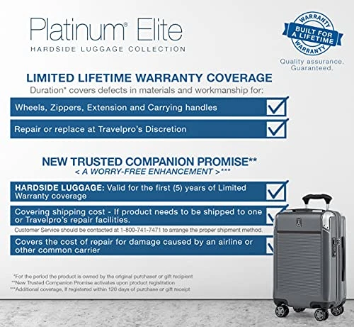 Travelpro Platinum Elite Hardside Expandable Spinner Wheel Luggage TSA Lock Hard Shell Polycarbonate Suitcase, Shadow Black, Carry-on 21-Inch 2 Travelpro Platinum Elite Hardside Expandable Spinner Wheel Luggage TSA Lock Hard Shell Polycarbonate Suitcase, Shadow Black, Carry-on 21-Inch - Image 2