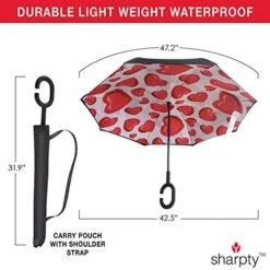 Sharpty Inverted, Windproof, Reverse Umbrella For Women With UV Protection, Upside Down With C-Shaped Handle 10 Sharpty Inverted, Windproof, Reverse Umbrella For Women With UV Protection, Upside Down With C-Shaped Handle -Samsonite || American Tourister || Travelpro Sales 51SEzXkmobL